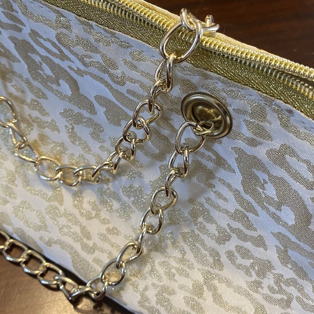 Ice Wear/Wine Purse/Gold Leopard Print/Gold Chain/Insulatated